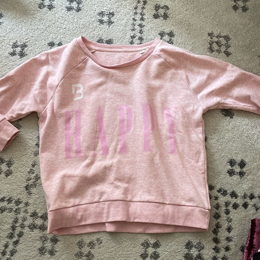 Black sheep clothing pink Happy yoga sweatshirt